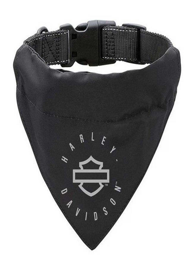 HARLEY DAVIDSON Harley-Davidson Open Bar & Shield Pet Buckle Bandana - Small/Medium, Black - Image 1